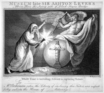 Ticket für das Leverian Museum, Albion Place, Southwark, London von William Skelton