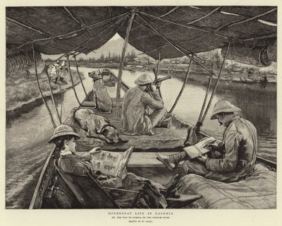Hausbootleben in Kaschmir von William Small