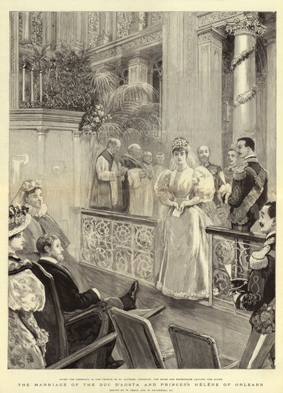 Die Hochzeit des Herzogs von Aosta und Prinzessin Helene von Orleans von William Small