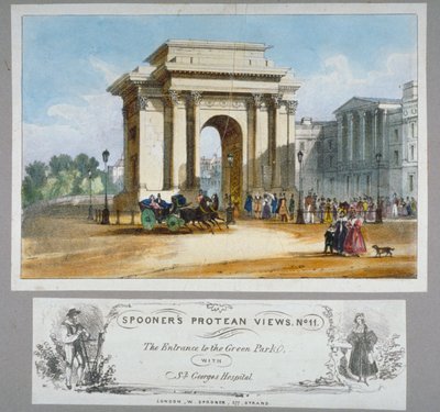Hyde Park Corner, London, ca. 1835 von William Spooner