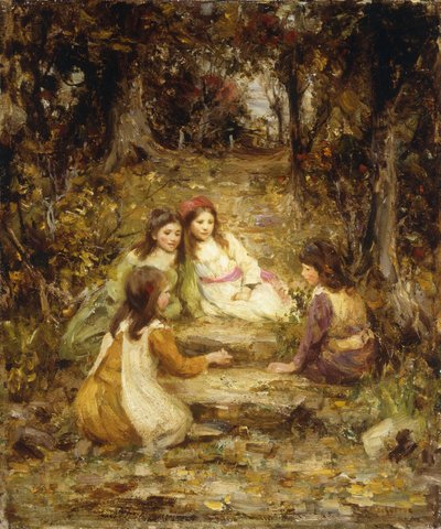 Kinder in einem Obstgarten von William Stewart MacGeorge