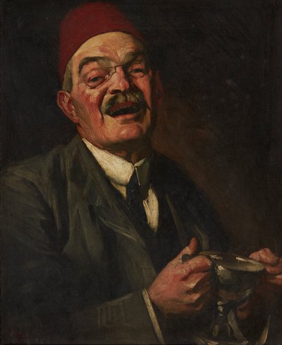 Lachender Mann - Selbstporträt von William Strang