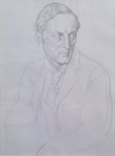 Porträt von Sir Henry John Newbolt (1862-1938), Dichter von William Strang
