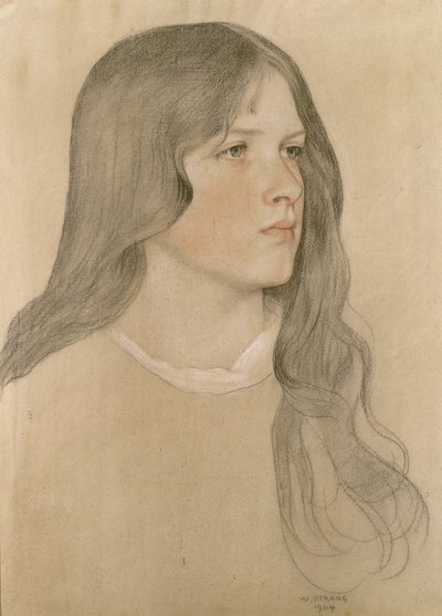Porträt eines Mädchens, 1904 von William Strang