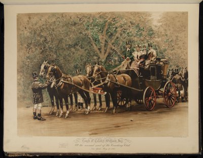 Kutsche von Colonel William Jay - Beim jährlichen Treffen des Coaching Clubs - New York, 27. Mai von William Sullivant Vanderbilt Allen