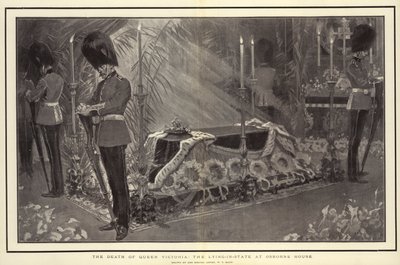 Der Tod von Königin Victoria, der Leichnam im Osborne House von William T. Maud