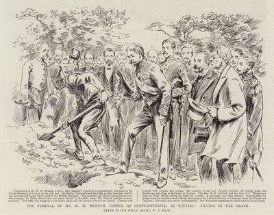 Die Beerdigung von Mr. W.H. Wrench, Konsul in Konstantinopel, in Scutari, Grabfüllung von William T. Maud