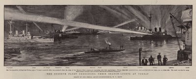 Die Reserveflotte übt ihre Suchscheinwerfer in Torbay von William T. Maud