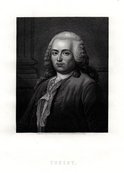 Turgot, französischer Staatsmann und Ökonom, 19. Jahrhundert von William Thomas Fry