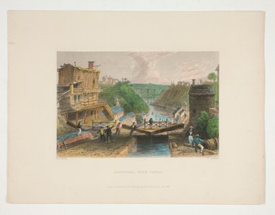 Lockport, Erie-Kanal, Illustration für Nathaniel Parker Willis von William Tombleson