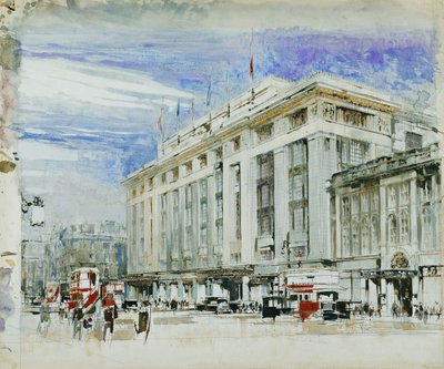 Ein Perspektivdesign für Derry und Toms, Kensington High Street von William Walcot