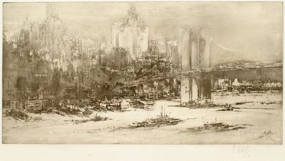 Brooklyn Bridge, New York (große Platte) von William Walcot