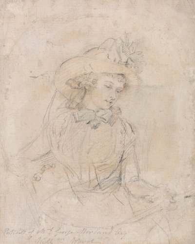 Porträtstudie von Mrs. George Morland von William Ward