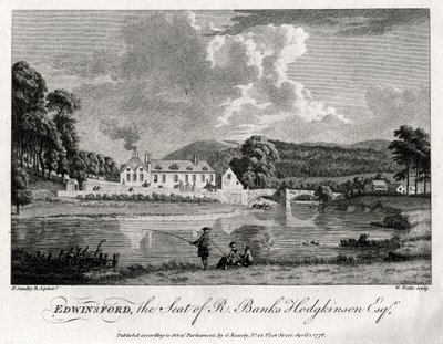 Edwinsford, der Sitz von R. Banks Hodgkinson Esq, Carmarthenshire, 1776 von William Watts