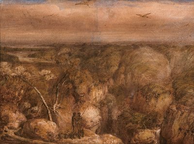 Ein entfernter Blick auf Port Bowen, vom Mount Westall von William Westall