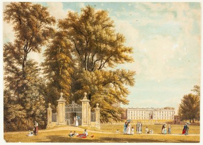 Eingang zur Allee von Clare Hall Piece, Cambridge von William Westall