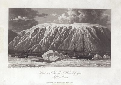 Situation der H.M.S Hecla und Griper von William Westall