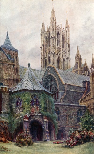 Canterbury, das Baptisterium und das Kapitelhaus von William Wiehe Collins
