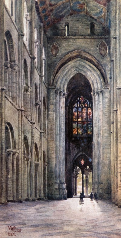 Ely, Innenansicht des Kirchenschiffs von William Wiehe Collins