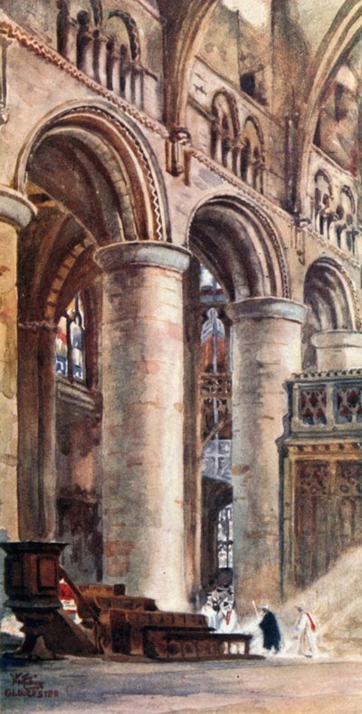 Gloucester, Innenraum des Kirchenschiffs von William Wiehe Collins