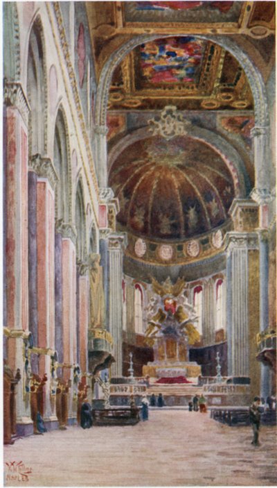 Neapel. Innenraum der Kathedrale von William Wiehe Collins