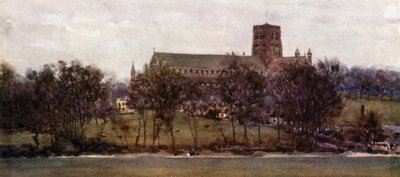 St. Albans von den Mauern des alten Verulam von William Wiehe Collins