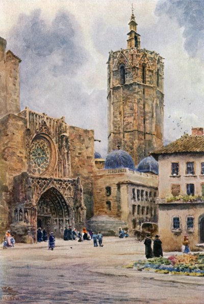 Valencia, Tür der Kathedrale von William Wiehe Collins