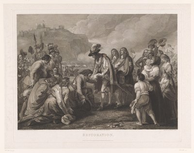 Karl II. von England kommt am Strand von Dover an, 25. Mai 1660 von William Woollett