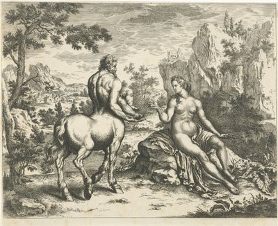 Ocyrhoë sagt das Schicksal von Chiron und Asclepius voraus von William Young Ottley