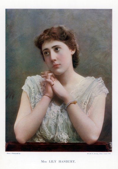 Lily Hanbury, englische Bühnenschauspielerin, 1901 von William and Daniel Downey
