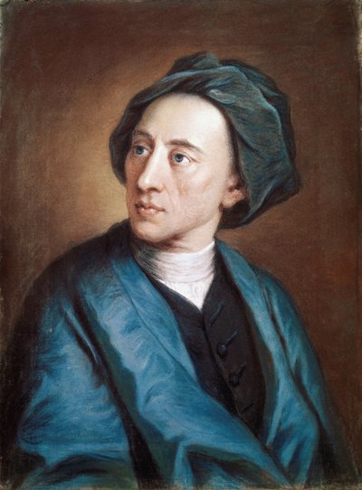 Porträt des britischen Dichters Alexander Pope im Turban (Öl auf Leinwand) von William Hoare