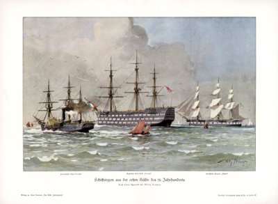 Schiffstypen aus der ersten Hälfte des 19. Jahrhunderts, 1900 von Willy Stöwer