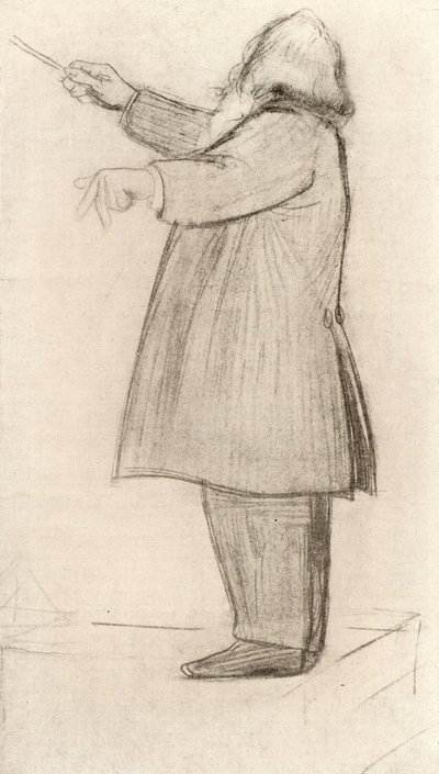 Johannes Brahms (1833-1897) deutscher Komponist, dirigierend von Willy von Beckerath