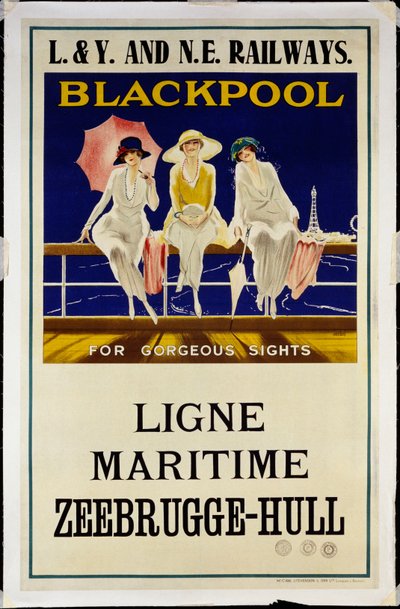 Blackpool, L.& Y. und N.E. Eisenbahnen, ca. 1930 von Wilton Williams