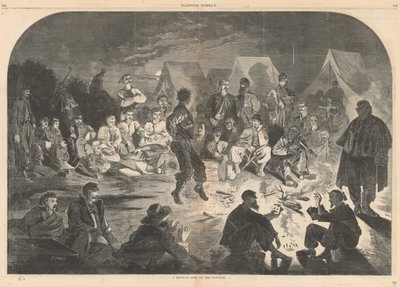 Ein Biwakfeuer am Potomac; aus Harper von Winslow Homer