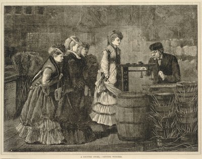 Ein Landladen--Gewogen werden, aus Every Saturday: A Journal of Choice Reading, 25. März 1871 von Winslow Homer