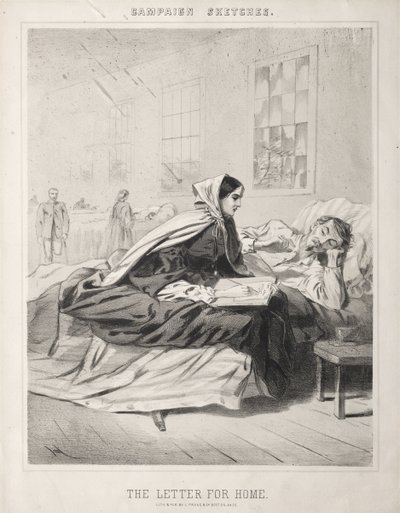 Feldzugskizzen: Der Brief nach Hause von Winslow Homer