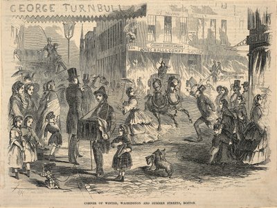 Ecke Winter, Washington und Summer Streets, Boston, aus Ballou