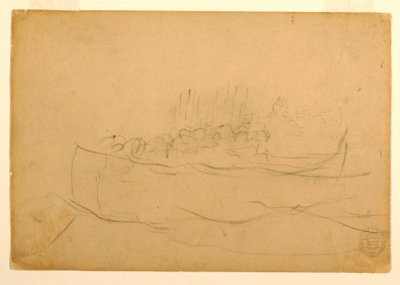 Zeichnung, Ein Dory voller Männer, 1881–82 von Winslow Homer