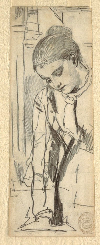 Zeichnung, Figur einer Frau, 1870–80 von Winslow Homer