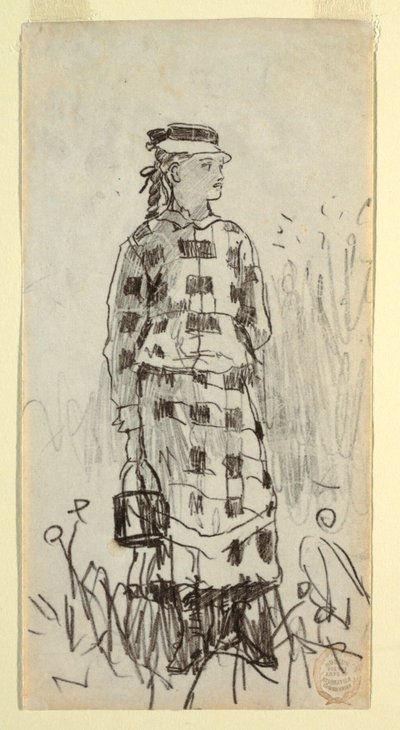 Mädchen mit einer Lunchbox von Winslow Homer