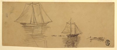 Zwei Schoner und Dories von Winslow Homer