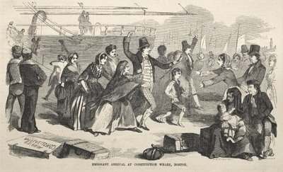 Ankunft von Auswanderern am Constitution Wharf, Boston von Winslow Homer
