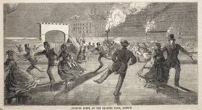 Abendszene im Eislaufpark, Boston von Winslow Homer