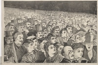 Feuerwerk in der Nacht des vierten Juli von Winslow Homer