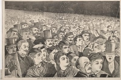 Feuerwerk in der Nacht des 4. Juli, 1868 von Winslow Homer