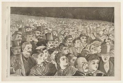 Feuerwerk in der Nacht des vierten Juli von Winslow Homer