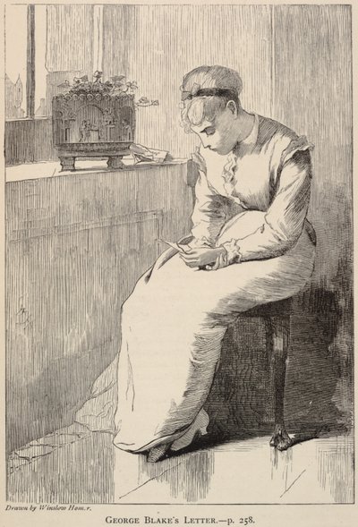George Blakes Brief, aus The Galaxy, Januar 1870 von Winslow Homer
