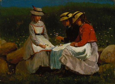 Mädchen in einer Landschaft von Winslow Homer