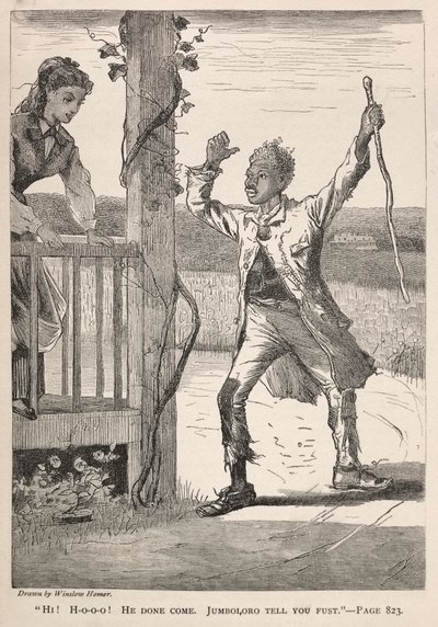 "Hi! H-O-O-O! Er ist gekommen. Jumboloro sagt es dir zuerst." von Winslow Homer